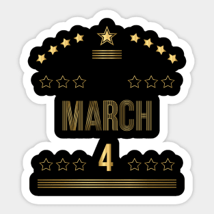 March 4 Sticker